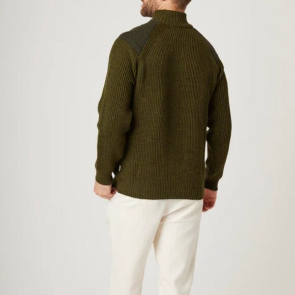 Peregrine Foxton Quarter Zip Jumper/Sweater Olive Green Size XXL - Picture 2 of 11